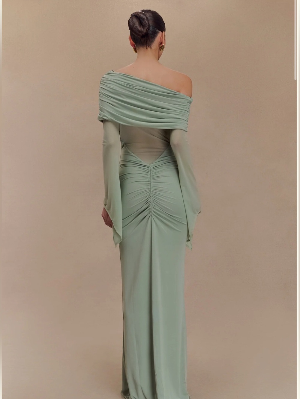Meshki - Kaitlin one shoulder slinky mesh maxi dress - Picture 2 of 4